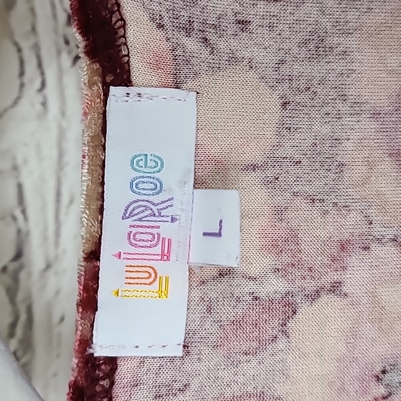 NEW LuLaRoe SARAH Cardigan L 14/16 Velvet Rose Knit Long Duster Sweater Jacket - Picture 6 of 9